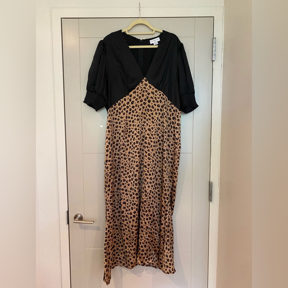 Never Fully Dressed Plus Black Leopard Print Dres… - image 5